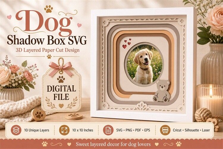 Pet Photo Frame Shadow Box