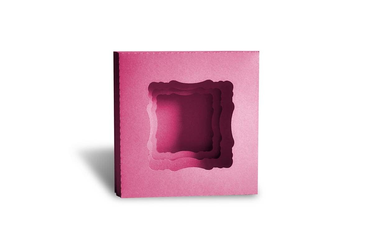 3D Layered Shadow Box Card 3D Frame SVG